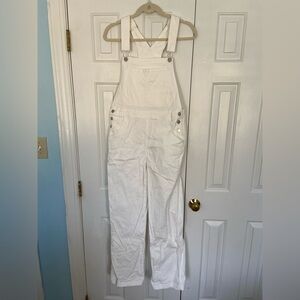 Unbranded White Denim Overalls Unisex Medium